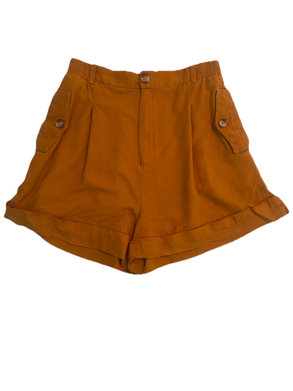 FARM Rio Orange Linen Blend Shorts Women’s Size XL